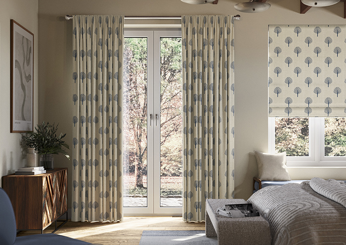 Emily Bond Yew Tree, Navy - Made to Measure Curtains - Image 3